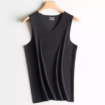 Мужской зимний терможилет, бесшовная тонкая бархатная мягкая рубашка без рукавов, термотеплое нижнее белье XL белый