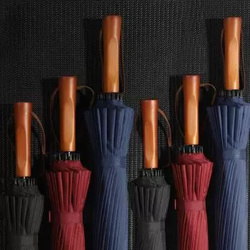 Мужской зонт с длинной ручкой из 24 костей, большой усиленный зонт для двух человек, большой ветрозащитный зонт для трех человек, черный, с прямой ручкой, ветрозащитный бизнес