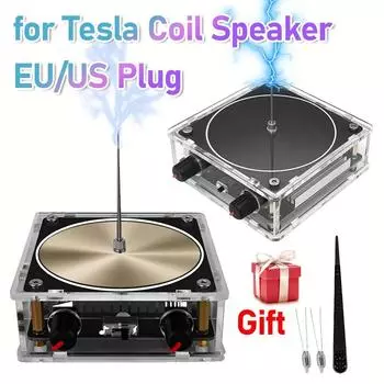 Музыка для динамика катушки Теслы Bluetooth-совместимый генератор электрической дуги Осязаемая искусственная искра Научный обучающий эксперимент