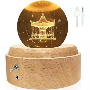 Музыка кристалл Рождество день рождения популярный для луны непрямой светодиодный музыкальный интерьер успокаивающий разное у кровати свадьба выпускной атмосфера USB День