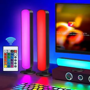 Музыка Синхронизация светодиодные ночные светильники RGB атмосферная лампа с пультом дистанционного управления для игрового телевизора спальня украшение настольная лампа