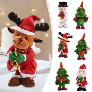 Музыка Танец Пение Свет Санта-Клауса Рождественские украшения Новые игрушки Рождественский танец Музыка Танцевальные игрушки One Size