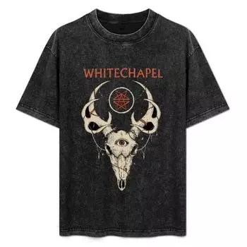 Музыка Винтаж Ретро Дизайн Whitechapel Группа Больше Чем Потрясающая Футболка корейская мода большие размеры топы футболка хлопок S