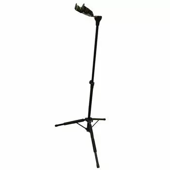 МузыкаJP Стойка для гитары и баса, Самоблокирующаяся, Подвесная, Складная, Защита от опрокидывания (Черный желтый)