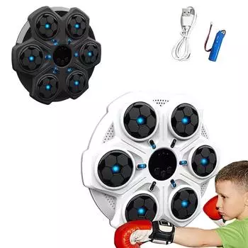 Музыкальная боксерская машина настенное крепление боксерская машина | Боксерская световая доска с музыкой | Музыкальная боксерская машина | Музыкальная боксерская машина для взрослых и детей One Size чёрный