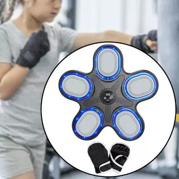 Музыкальная боксерская машина Target Простая в установке подсветка боксерская подушка Тренажер для фитнеса чёрный