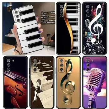 Музыкальная гитара Love для Samsung Galaxy S21 Ultra Plus Note 20 10 9 8 S10 S9 S8 S7 S6 Edge Plus, черный чехол для телефона Samsung S6