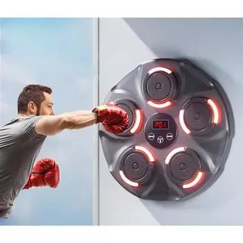 Музыкальная машина для бокса Тренажер по боксу Санда Настенная мишень Домашняя реакция Фитнес Дети Интеллектуальная мишень для бокса red light чёрный