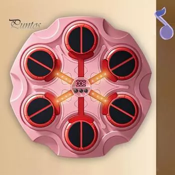 Музыкальная мишень для бокса со световым эффектом Совместимость с Bluetooth Регулируемая скорость Сложная тренировка Умная электронная тренировка ударов чёрный