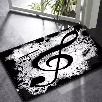 Музыкальная нота коврик для пола музыкальный ковер ковер для барабанной установки ковер для гостиной коврик для пола для спальни нескользящий коврик для пола 40-60