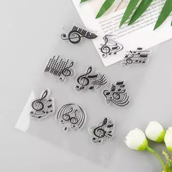 Музыкальная нота силиконовая прозрачная печать штамп DIY Скрапбукинг тиснение фотоальбом декоративная бумажная карта ремесло искусство подарок ручной работы