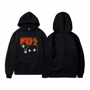 Музыкальная рок-группа Kiss толстовки с принтом унисекс для женщин хип-хоп уличная одежда толстовки с капюшоном пуловеры в стиле Харадзюку спортивный костюм унисекс одежда 2XL