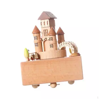 Музыкальная шкатулка Castle Play Универсальные подарки на день рождения Деревянное украшение вращающееся для девочек и детей