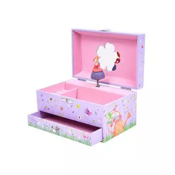 Музыкальная шкатулка DJECO Princess Melody для девочек, подарочный футляр для аксессуаров, футляр для ювелирных изделий, розовый, милый (DJ06599) розовый