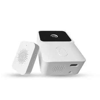 Музыкальная шкатулка M8 Tuya Ding Dong, Wi-Fi, удаленная домашняя камера наблюдения, домофон, визуальный дверной звонок, изменение голоса, ИК-ночное видение, обмен приложениями, батарея типа C белый