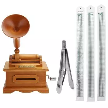 Музыкальная шкатулка с граммофоном, винтажная ручная музыкальная шкатулка, сделай сам, подарки на день рождения, Рождество