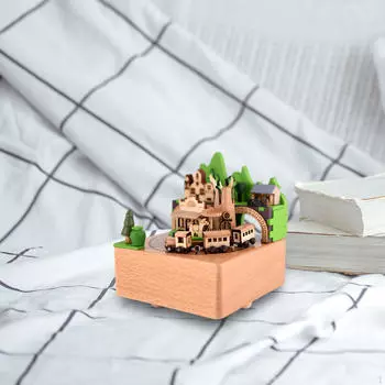 Музыкальная шкатулка с поездом для ее настольного орнамента, украшения для дома, аксессуары для гостиной