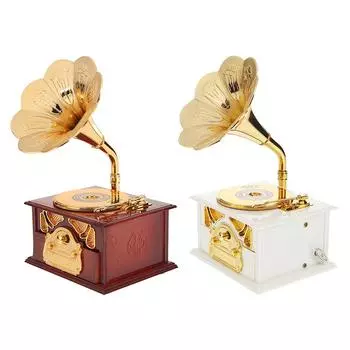 Музыкальная шкатулка с ручным управлением, креативная музыкальная шкатулка в стиле ретро, изысканное руководство, классическая антикварная деревянная экологически чистая для дня рождения, рождественского подарка бордовый