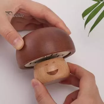 Музыкальная шкатулка с заводным грибом «Ты мое солнечное сияние», мини-механическая деревянная музыкальная шкатулка, украшение для рабочего стола, подарок на Рождество и день рождения B