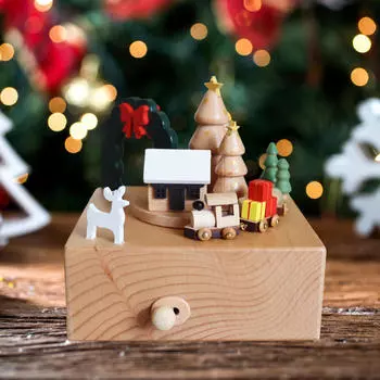 Музыкальная шкатулка в виде поезда, центральный элемент стола, декоративные аксессуары для украшения дома, настольное украшение для полки