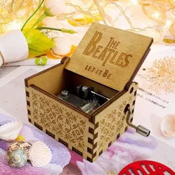 Музыкальная шкатулка Yousheng с гравировкой, деревянная музыкальная шкатулка, ручная рукоятка, батарейки не требуются, классическая музыкальная игрушка для детей и взрослых