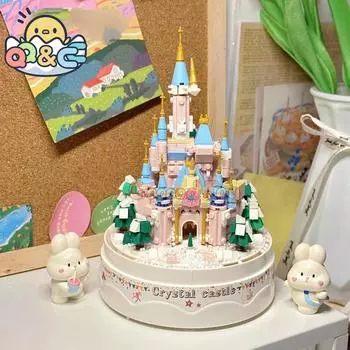 Музыкальная шкатулка замок строительные блоки 683 шт мини блоки творческая сборка своими руками дом мечты кирпичи игрушка День святого Валентина подарки на день рождения