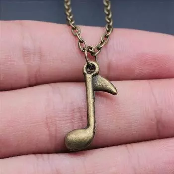 Музыкальное ожерелье, аксессуары для вас, ювелирные изделия для мужчин, длина цепочки 43 + 5 см A01-1pcs-23x13mm