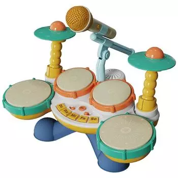 Музыкальные инструменты BPA Free Монтессори обучающие игрушки джаз барабан игрушки набор многофункциональный барабан лучшие подарки для детей 3 drums