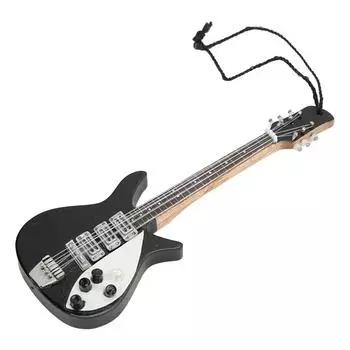 Музыкальные инструменты гитара подвеска черное основание деревянная ручная миниатюра тонкая детализация модель для рукоделия