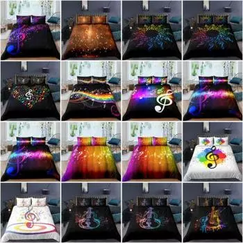 Музыкальные ноты Doona Quilt Пододеяльник Комплект одинарного/двухместного/королевского/королевского размера постельного белья Single 135x200cm