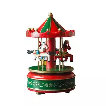 Музыкальные шкатулки Merry-Go-Round для волшебного рождественского праздника Интерактивные Прочные