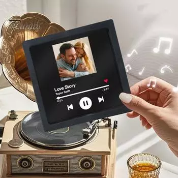 Музыкальный альбом Магнит на холодильник USB Перезаряжаемый музыкальный плеер Love Story Домашний офис Кухня Магнит на холодильник Украшение A