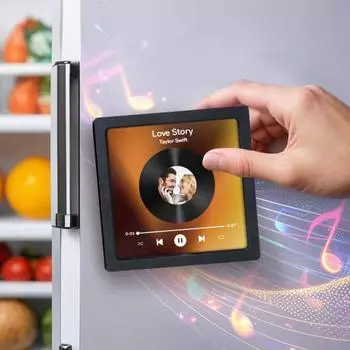 Музыкальный альбом Магнит на холодильник USB Перезаряжаемый музыкальный плеер Love Story Домашний офис Кухня Магнит на холодильник Украшение A