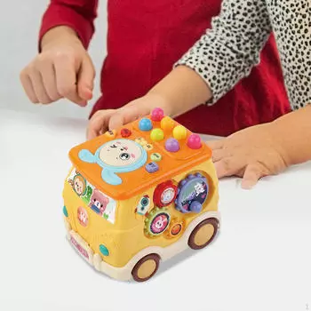 Музыкальный автобус, игрушечный развивающий навык, мелкая моторика, обучение раннему развитию, образовательное для 6 лет жёлтый