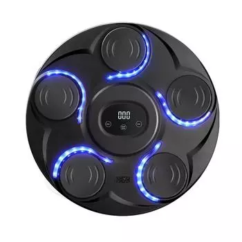 Музыкальный боксерский станок с перчатками, умный музыкальный боксерский станок, настенный тренажер для отработки ударов с 7 чёрный