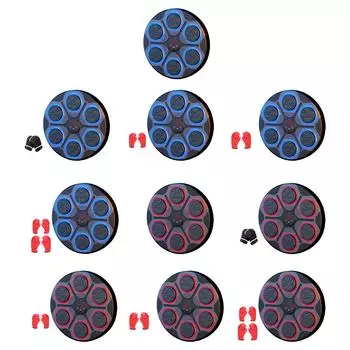 Музыкальный боксерский тренажер для детей и взрослых, боксерское оборудование, умный боксерский тренажер, бытовой, регулируемый для занятий фитнесом, домашнего спортзала, спорта Red without Gloves