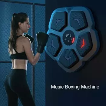 Музыкальный боксерский тренажер Настенный интеллектуальный Bluetooth-совместимый перфоратор с мишенью для тренировок на ловкость Электронное светодиодное оборудование для тренировок по боксу чёрный