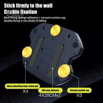 Музыкальный боксерский тренажер с перчатками Настенный Bluetooth-совместимый электронный смарт-светодиодный боксерский тренировочный мишень для бокса Домашнее оборудование для тренировок чёрный