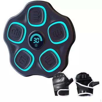 Музыкальный боксерский тренажер Sandbag Training Pad с перчатками Reaction LED Sports Punching