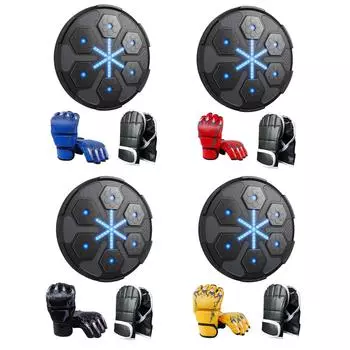 Музыкальный боксерский тренажер Умный тренажер для бокса Настенное крепление RGB-подсветка Музыкальный боксерский настенный светильник чёрный