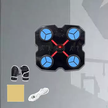 Музыкальный боксерский тренажер Wall Target для детей, тренажер для санда-каратэ в помещении чёрный