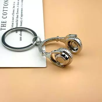 Музыкальный диджейский гарнитура брелок наушники брелок подарки для мужчин женщин подарочные украшения чёрный