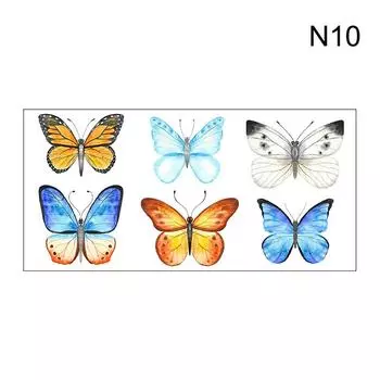 Музыкальный фестиваль, макияж, временная татуировка, наклейка, водонепроницаемая, для женщин, глаз, лица, рук, боди-арта, блестящая фея, бабочка, поддельная татуировка