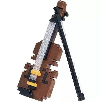 Музыкальный инструмент Kawada Nanoblock, скрипка, популярные корейские игрушки