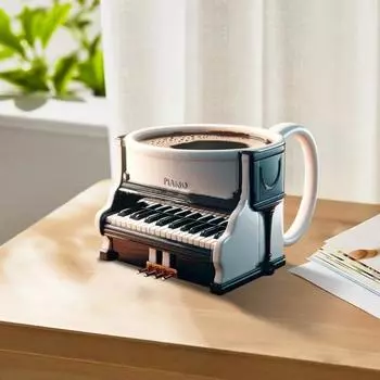 Музыкальный инструмент Кофейная кружка Гитара Фортепиано Скрипка Барабан Саксофон Электрогитара Керамическая кружка Новинка Музыкальная чашка Подарки для любителей музыки Подарки