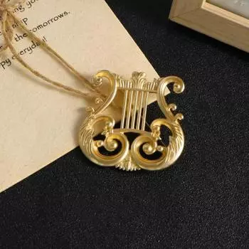 Музыкальный инструмент скрипичный ключ булавки цинковый сплав арфовый значок ретро G ключ брошь меломан eighth note