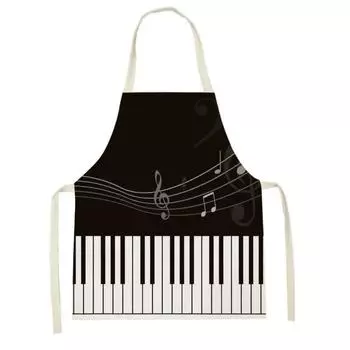 Музыкальный инструмент, стиль, гитара, кухонный фартук, женский нагрудник, фартук для уборки дома, кухонный фартук для приготовления пищи, фартук шеф-повара 47x38cm