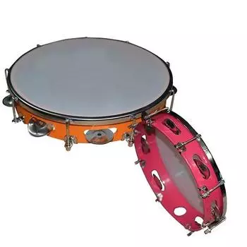 Музыкальный инструмент тамбурин Dafli, ручной многоцветный тамбурин, металлические колокольчики, упаковка из 2 шт.