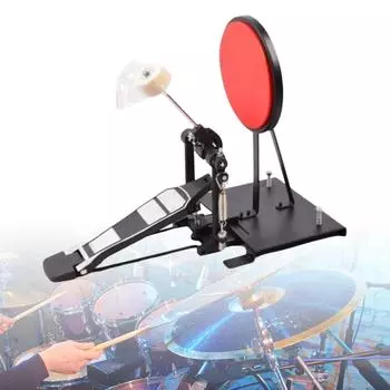 Музыкальный Mute Drum Pad с педалью барабана для обучения начинающего барабанщика