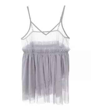 Музыкальный повседневный многоярусный тюлевый туник для светло-серого [Земля и Экология] женский,